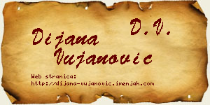Dijana Vujanović vizit kartica